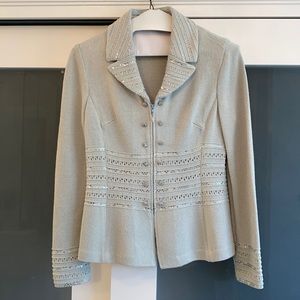 ST. JOHN by Marie Gray Evening Zip-Up Knit